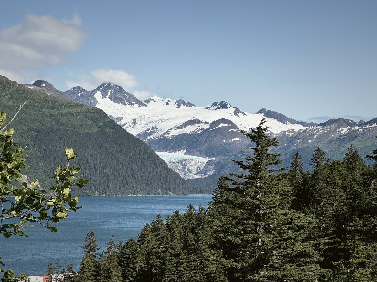 A glacier across the water