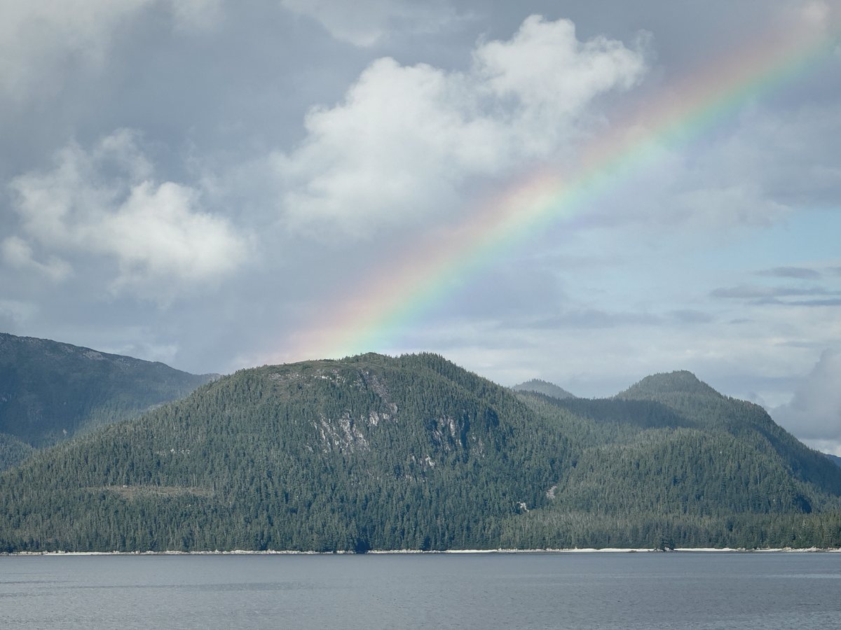 A rainbow over the sound