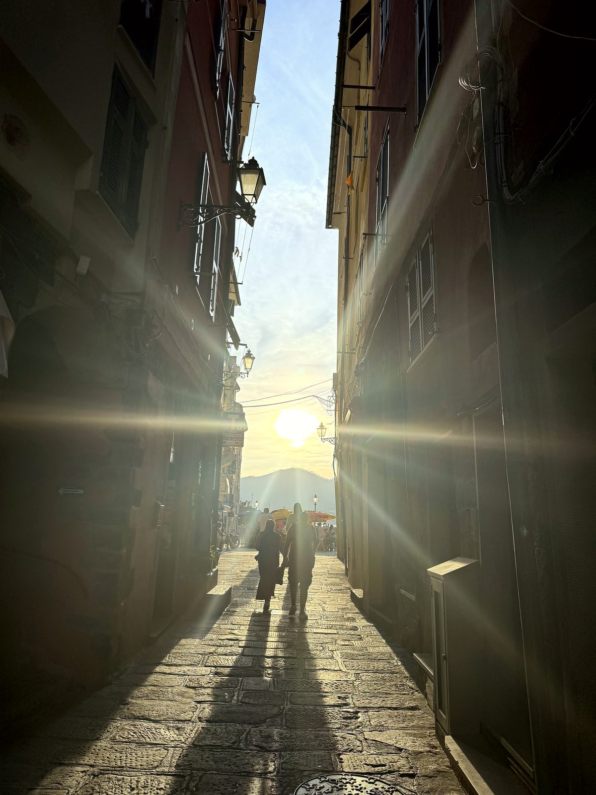 A Vernazza alley at sunset