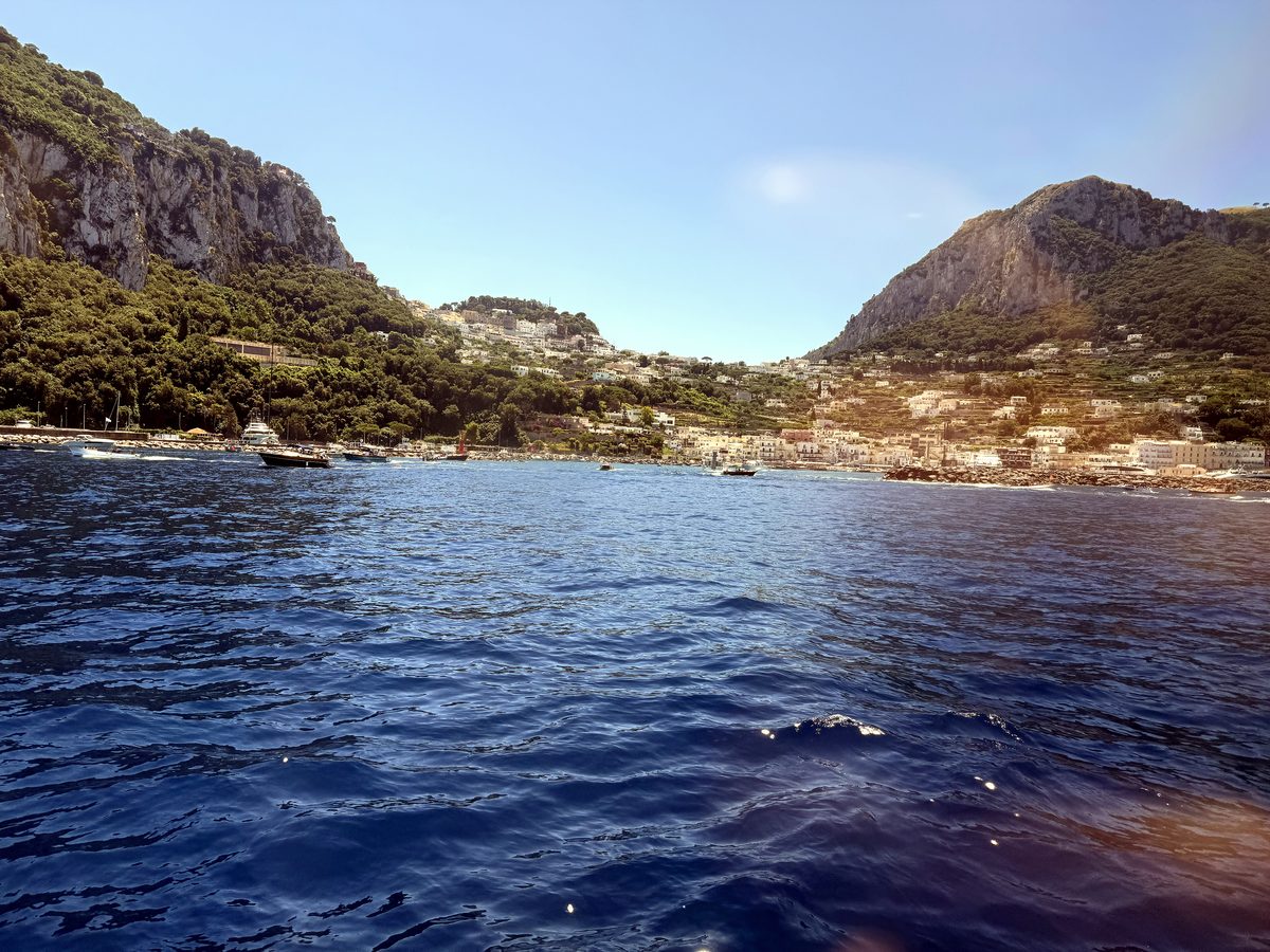 Arriving at Capri by sea