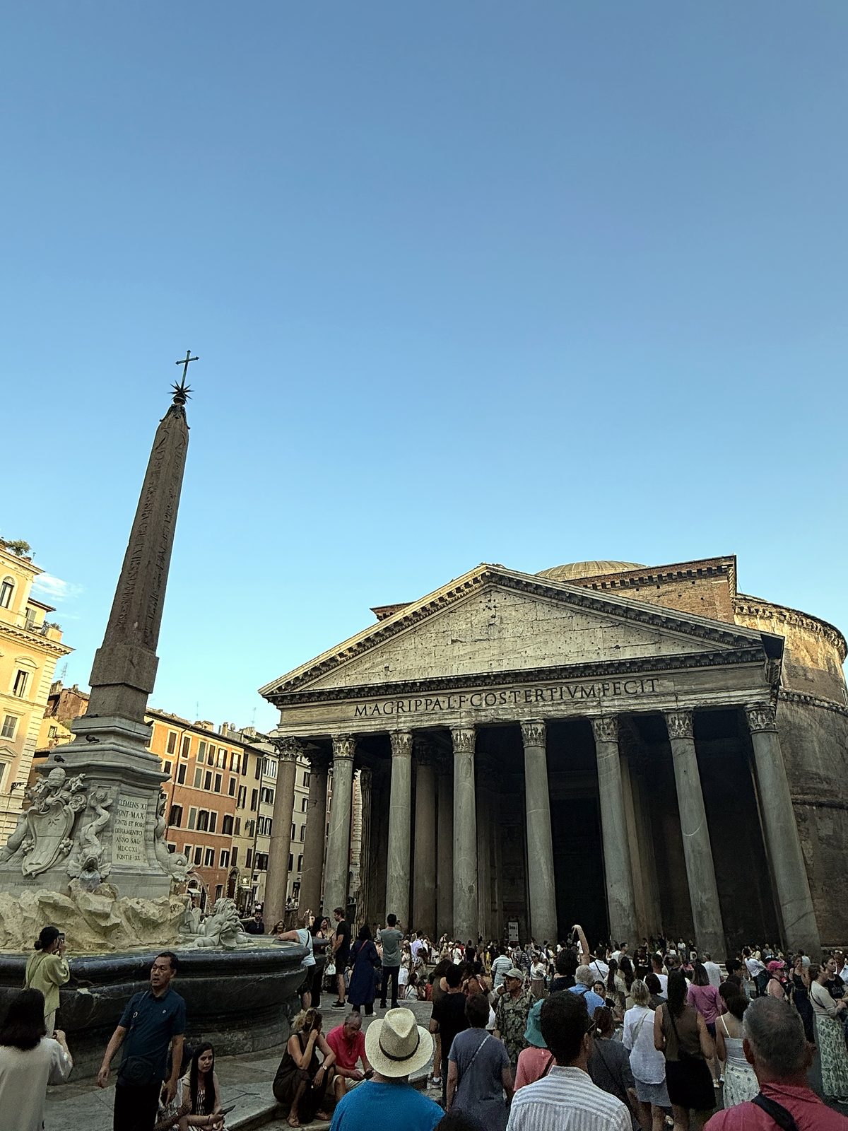 The Pantheon and its obelisk