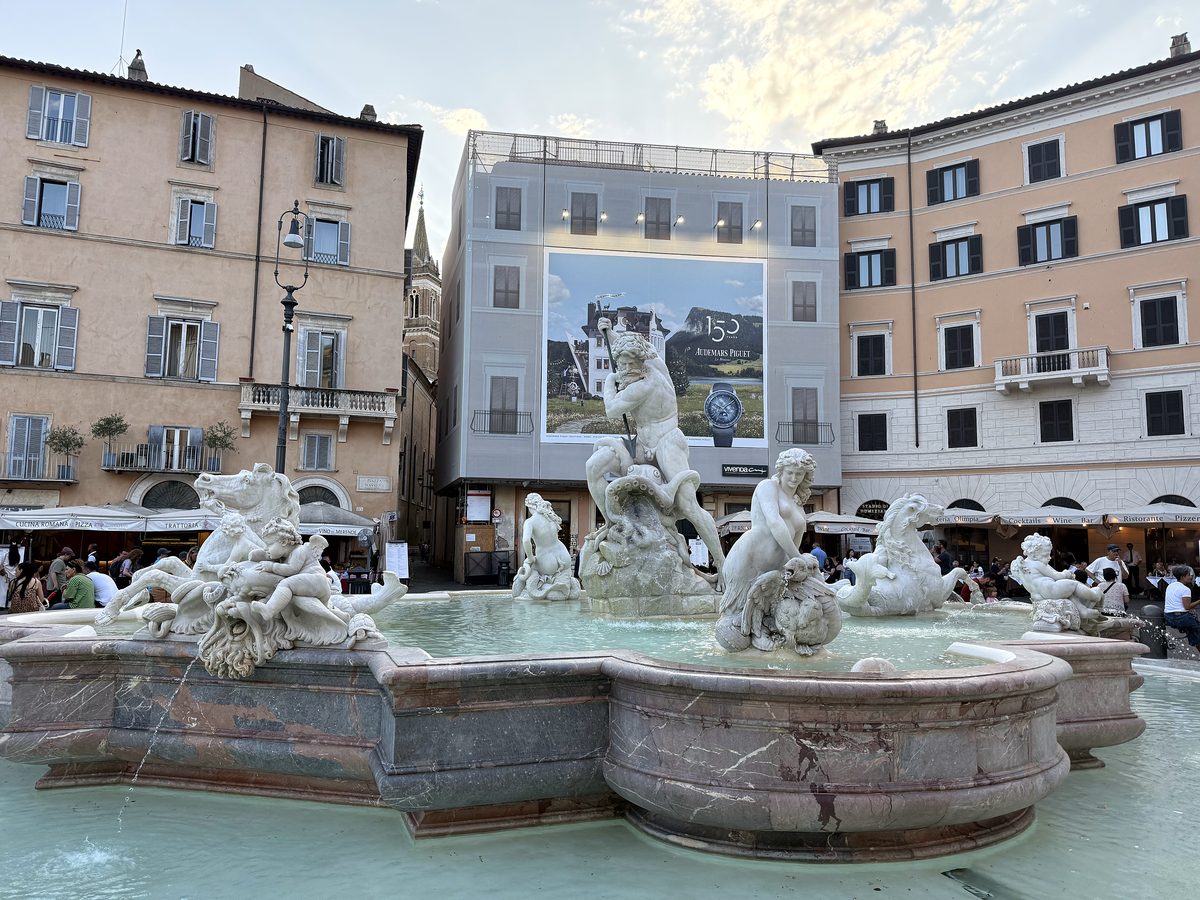 A fountain in Piazza Navona