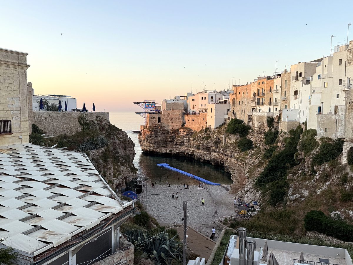 Polignano a Mare above the sea