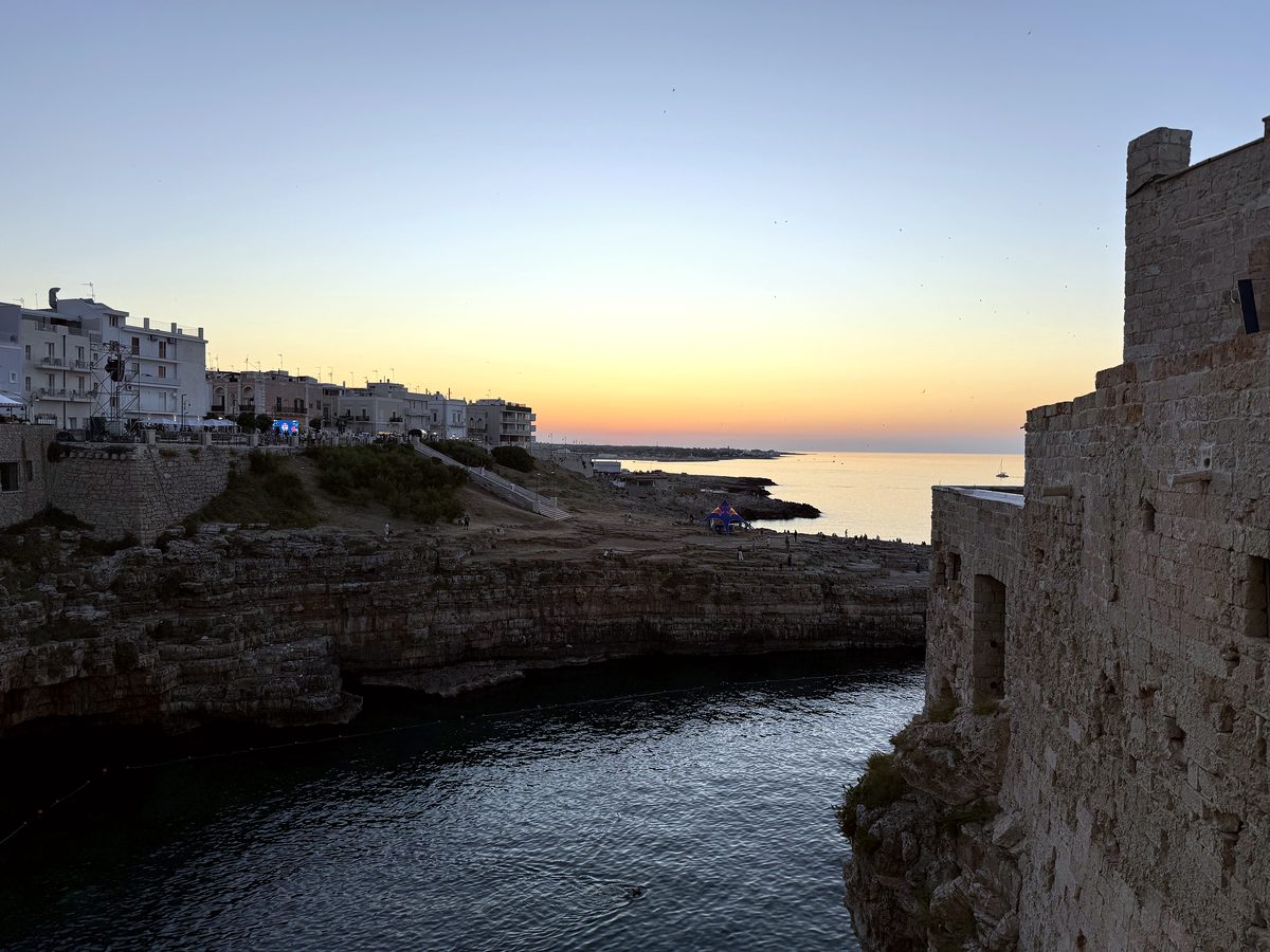 Polignano a Mare at sunset