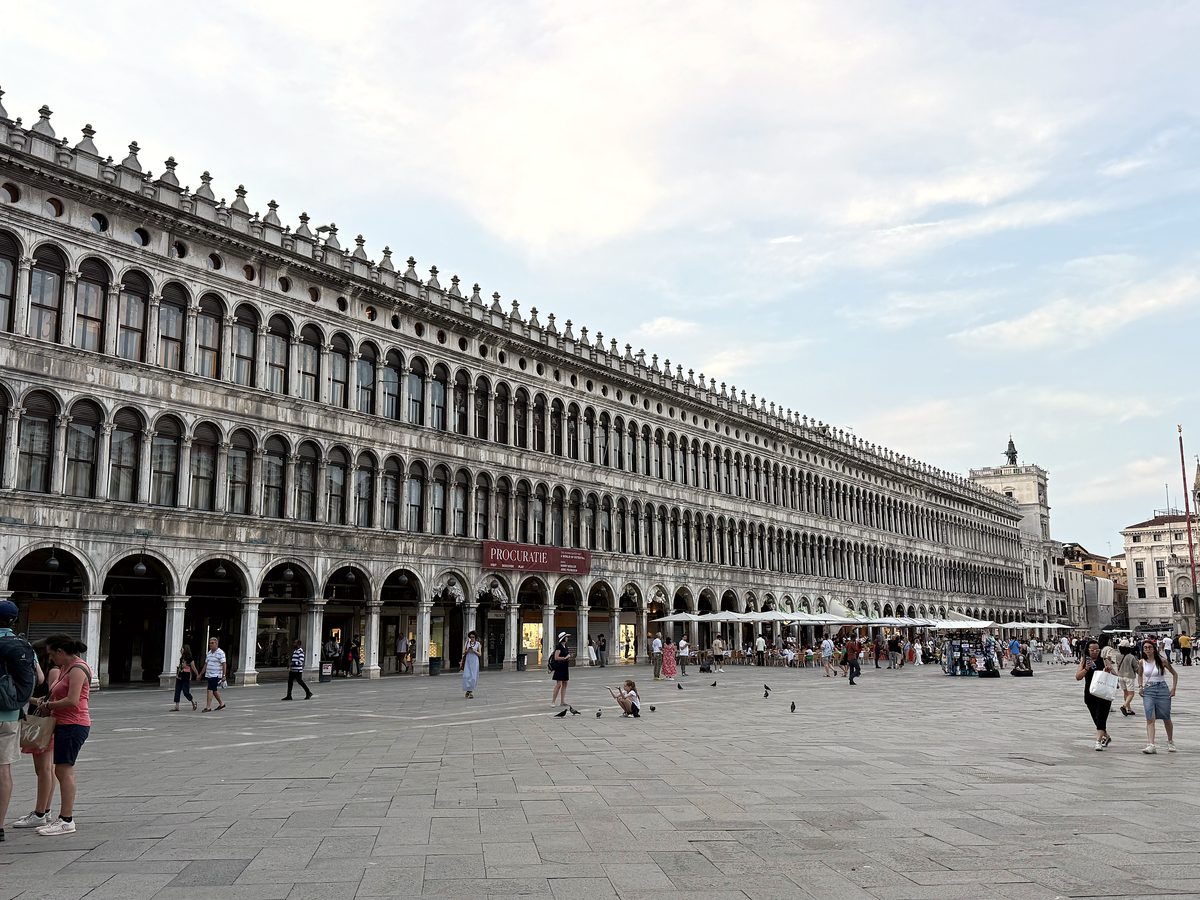 The arcades of Piazza San Marco