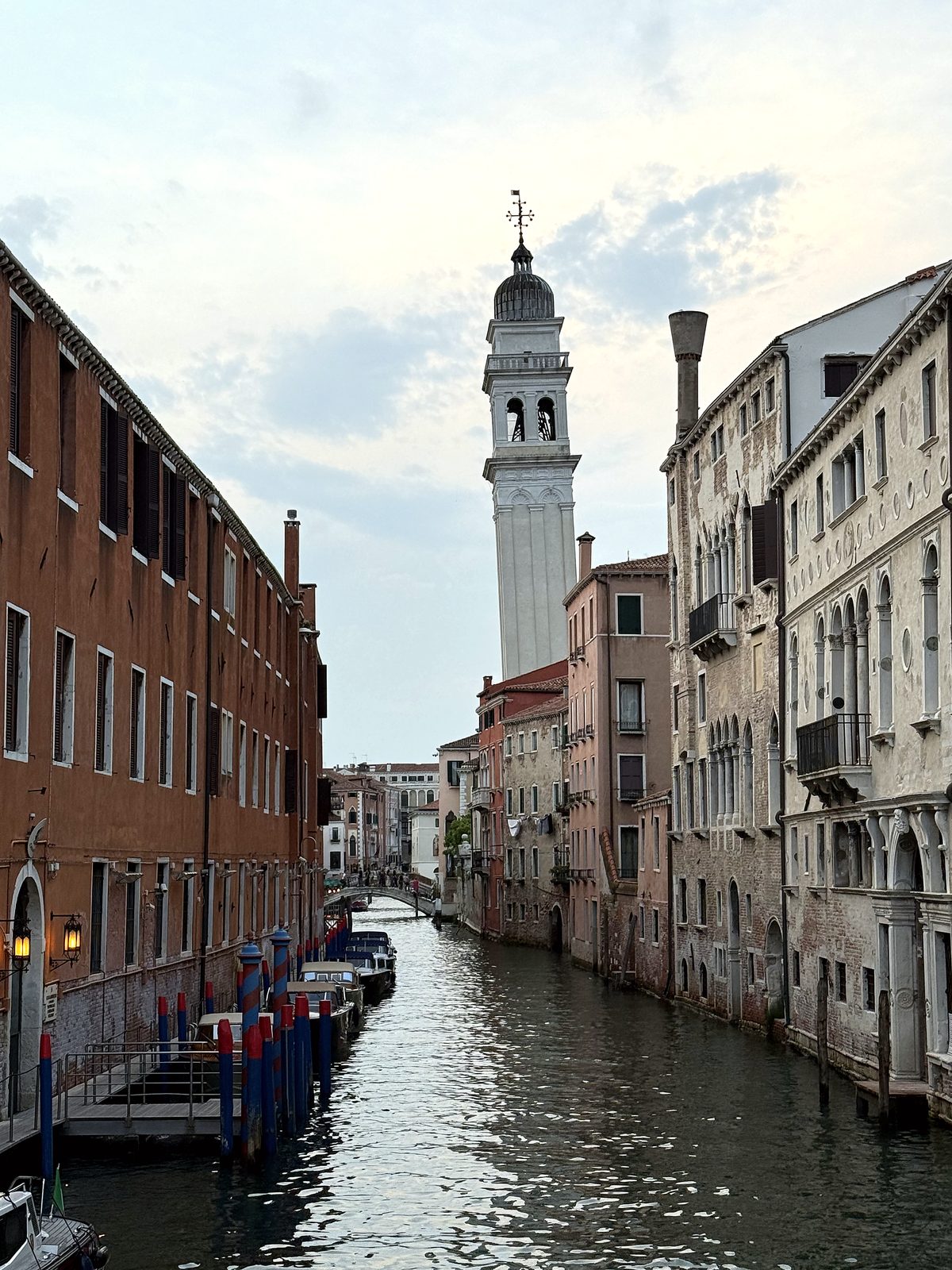 A Venice canal and leaning campanile