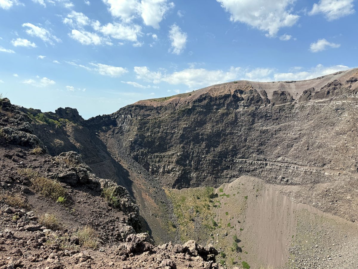 The crater of Mount Vesuvius