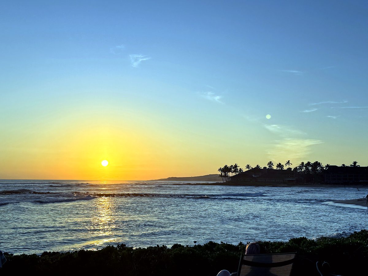 A Kauai sunset over the water