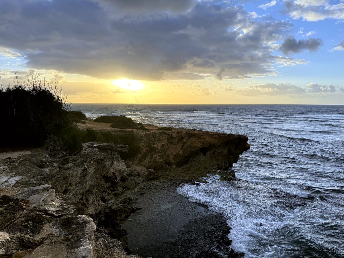 Sunset over the rocks