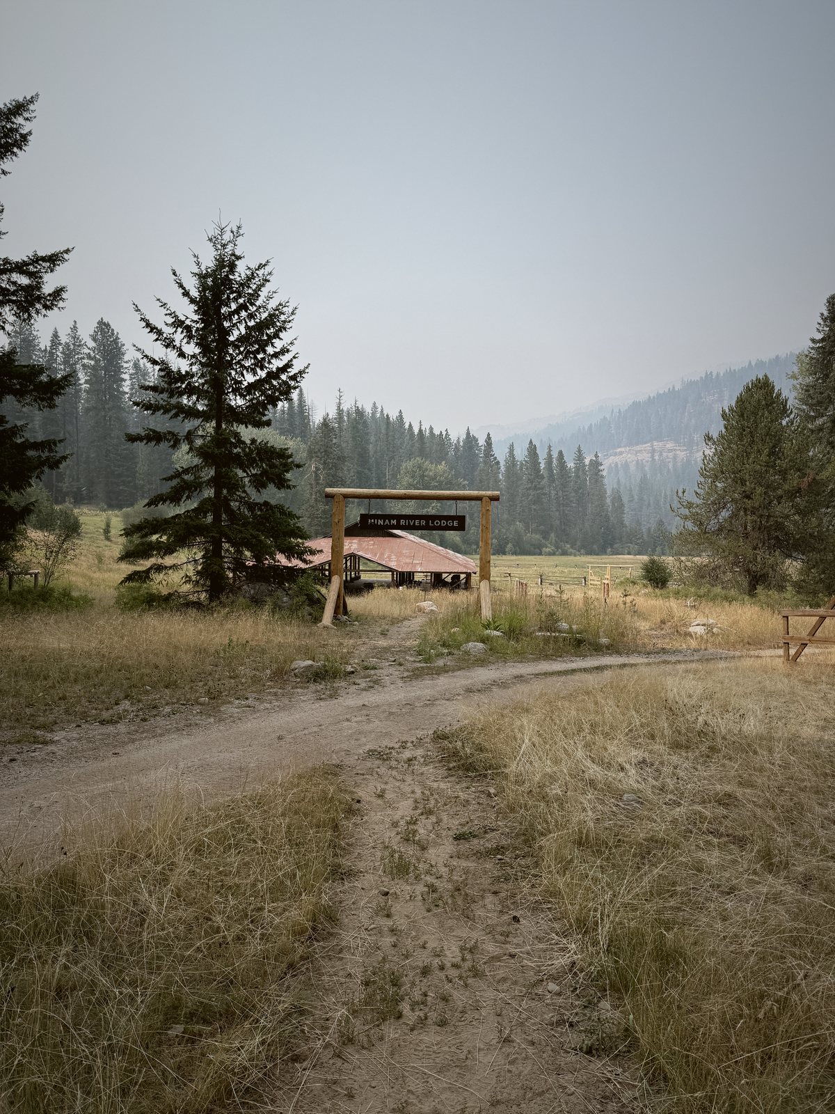 The meadow gate at the lodge