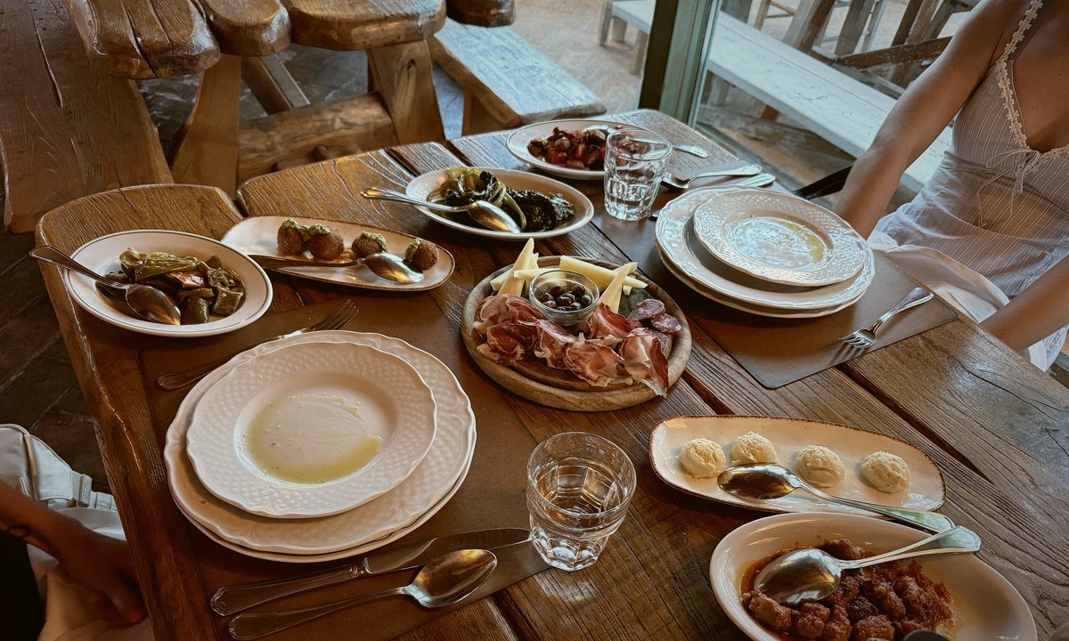 An antipasti spread
