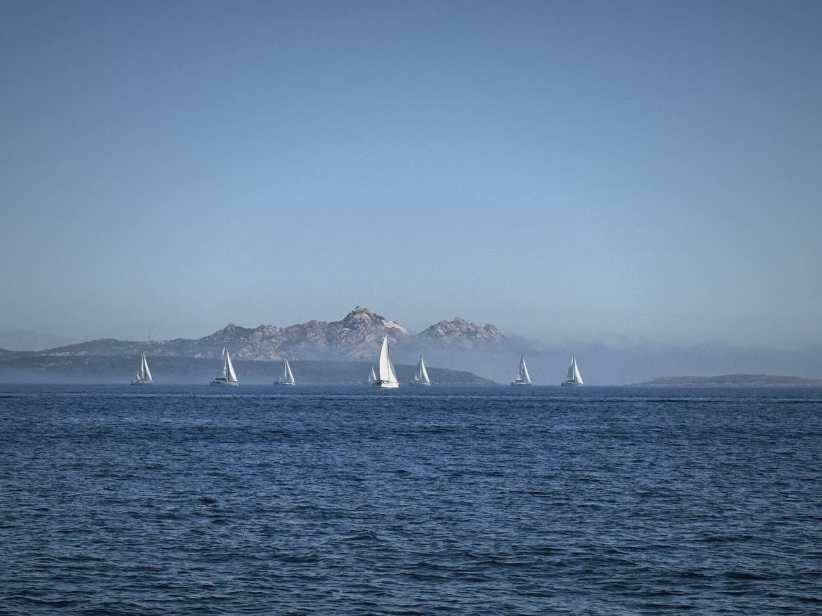 Sailboats off La Maddalena